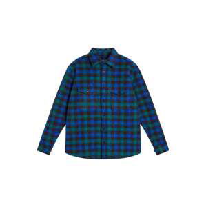 J.Lindeberg Prechodná bunda 'Carter Check'  modrá / zelená / čierna