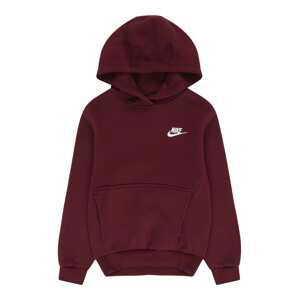 Nike Sportswear Mikina 'Club Fleece'  hrdzavohnedá / biela