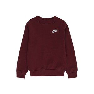 Nike Sportswear Mikina 'Club Fleece'  bordová / biela