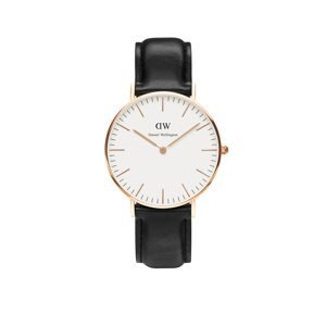 Daniel Wellington Analógové hodinky 'Classic Collection Sheffield'  ružové zlato / čierna / biela