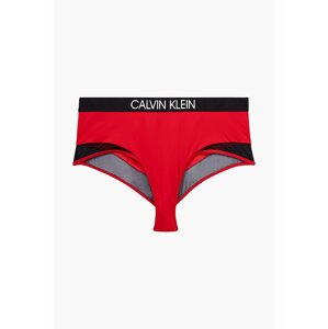 Červený spodný diel plaviek High Waist Bikini Calvin Klein Underwear