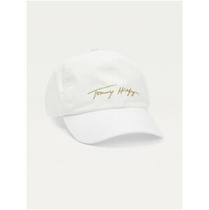 Tommy Hilfiger biele šiltovka Signature Cap Ivory