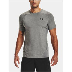 Šedé športové tričko Under Armour UA HG Armour Fitted SS