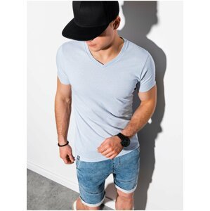 Svetlosivé pánske basic tričko Ombre Clothing