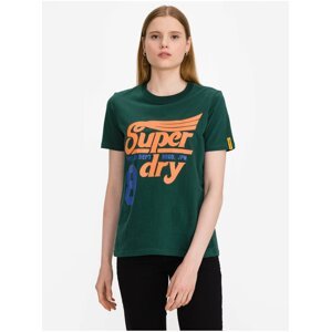 Tričká s krátkym rukávom pre ženy Superdry - zelená