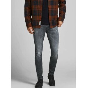 Tmavošedé skinny fit rifle Jack & Jones Iliam