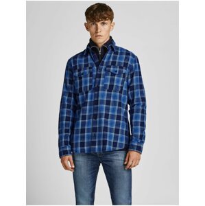 Modrá kockovaná košeľa Jack & Jones Bluwoodland