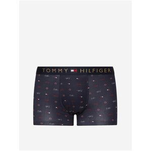 Sada modrých pánskych vzorovaných boxeriek a ponožiek Tommy Hilfiger