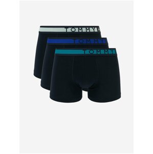 Sada troch čiernych pánskych boxerok Tommy Hilfiger Underwear