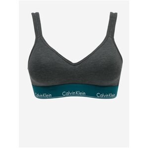 Tmavě šedá žíhaná braletka Calvin Klein Underwear