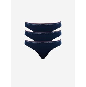 Sada troch dámskych nohavičiek v tmavomodrej farbe  Tommy Hilfiger Underwear