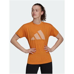 Tričká s krátkym rukávom pre ženy adidas Performance - oranžová