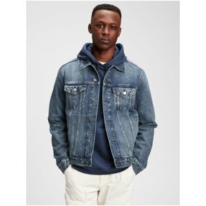 Modrá pánska rifľová bunda icon denim jacket with Washwell