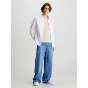 Biela pánska košeľa Calvin Klein Jeans