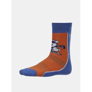 Modro-hnedé chlapčenské ponožky SAM 73 Matanuska