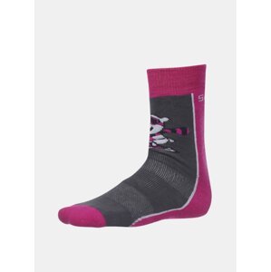 Ružovo-šedé dievčenské ponožky SAM 73 Matanuska