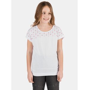 Biele dievčenské vzorované tričko SAM 73