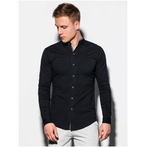 Čierna pánska košeľa Ombre Clothing K542