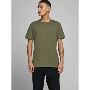 Kaki basic tričko Jack & Jones Organic