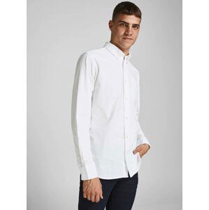 Biela košeľa Jack & Jones Blubrook