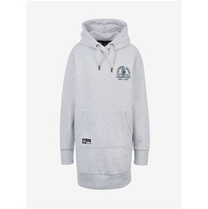 Šedé dámske mikinové šaty Superdry T&F Hood