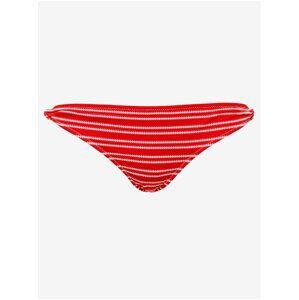 Červený dámsky pruhovaný spodný diel plaviek Pepe Jeans