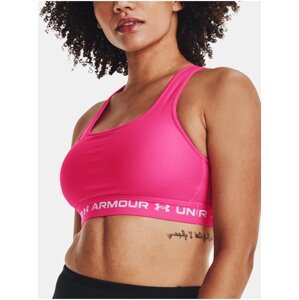 Tmavo ružová športová podprsenka Under Armour UA Crossback Mid Bra