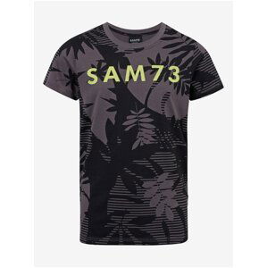 Čierne chlapčenské vzorované tričko SAM 73 Theodore