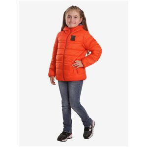 Modro-oranžová detská obojstranná prešívaná bunda hi-therm ALPINE PRO Michro