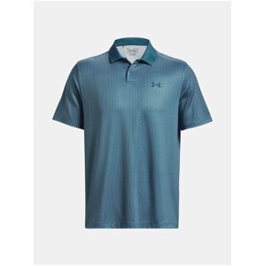 Modré vzorované športové polo tričko Under Armour UA Perf 3.0 Printed Polo