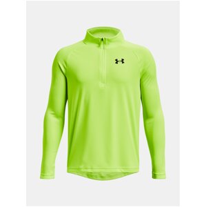 Neónovo zelené športové tričko Under Armour UA Tech 2.0 1/2 Zip