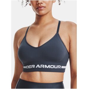 Tmavosivá športová podprsenka Under Armour UA Seamless Low Long Bra