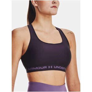 Tmavo fialová športová podprsenka Under Armour UA Crossback Mid Bra