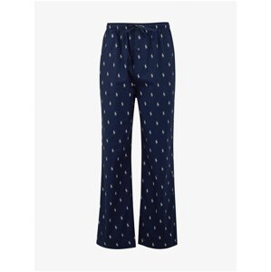 Tmavomodré pánske vzorované pyžamové nohavice Ralph Lauren