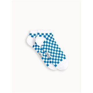 Modré pánske kockované ponožky Celio Difundam