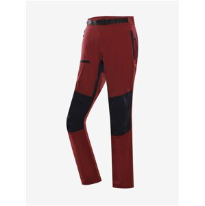Červené pánske softshellové nohavice ALPINE PRO Span