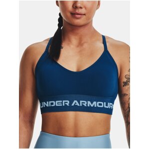 Tmavomodrá športová podprsenka Under Armour UA Seamless Low Long Bra