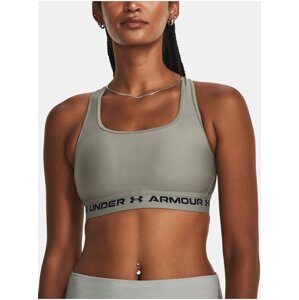 Sivá sportovní podprsenka Under Armour Crossback Mid Bra