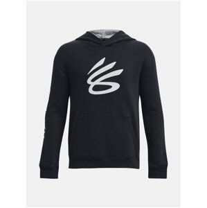 Čierna mikina s kapucňou Under Armour Curry Boys Splash Hoodie