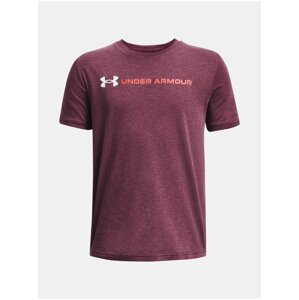 Vínové tričko Under Armour UA B LOGO WORDMARK SS