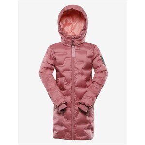 Dievčenský ružový zimný prešívaný kabát NAX SARWO