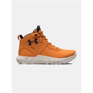 Oranžové kožené členkové topánky Under Armour UA MG Valsetz Trek Mid L WP