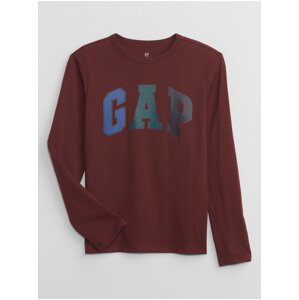 Bordové chlapčenské tričko s logom GAP