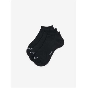 Súprava troch párov pánskych ponožiek v čiernej farbe SAM 73 Invercargill
