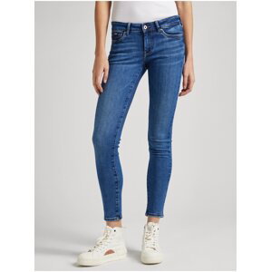 Modré dámske skinny fit džínsy Jeans Pepe Jeans