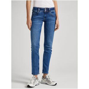 Modré dámske slim fit džínsy Jeans Pepe Jeans