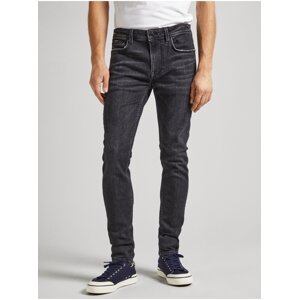 Čierne pánske slim fit džínsy Jeans Pepe Jeans