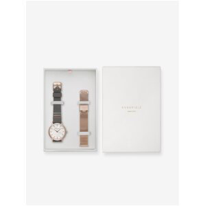 Darčekový set hodiniek v ružovozlatej farbe Rosefield West Village WEGTR-X184