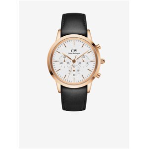 Černé pánské hodinky Daniel Wellington Iconic DW00100646