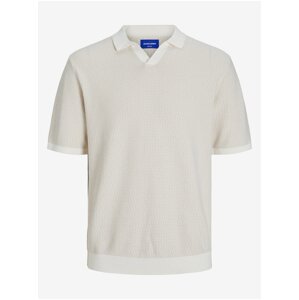 Béžové pánske polo tričko Jack & Jones Mykonos